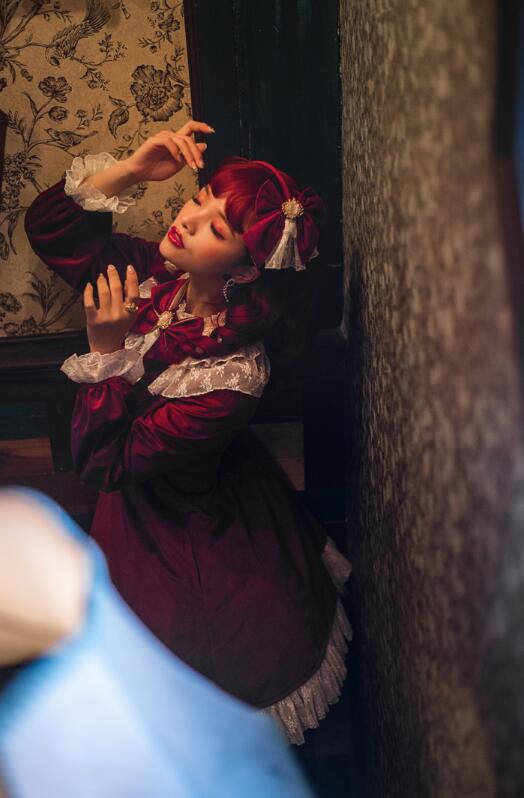 Fleurs Avec Echo&Annabel~ Velvet Lolita OP Dress -OUT