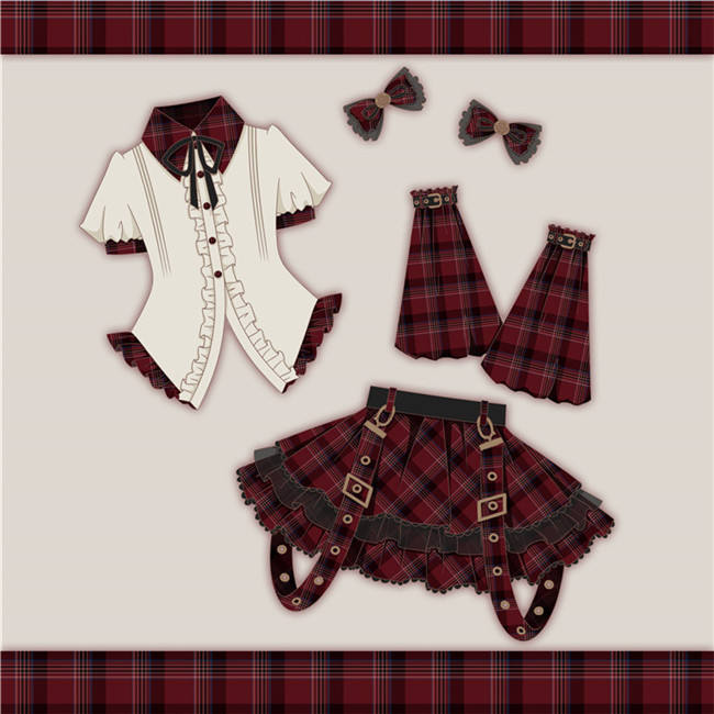 Tommy Bear ~Girl's Revolution~ Military Lolita Skirt