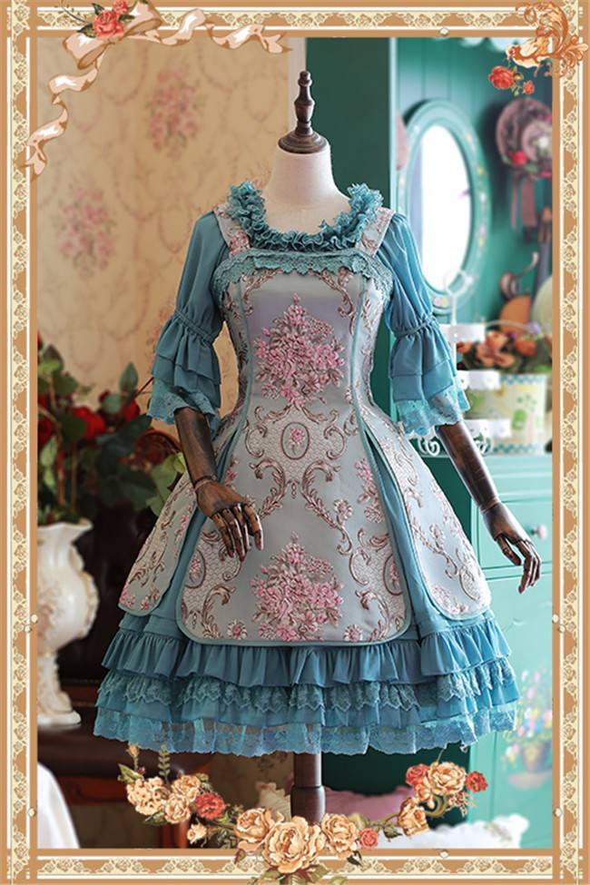 Infanta  -Windsor's afternoon tea- Three-dimensional Relief Lolita JSK + Chiffon Petticoat Set