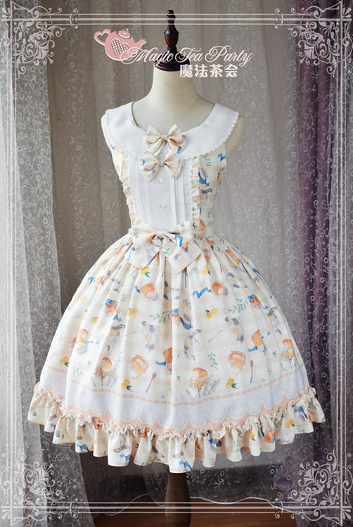 Magic Tea Party~ Cat&Marmalade~Sweet Lolita JSK Version I-Ready Made