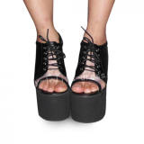 Black High Platform Lolita Sandals