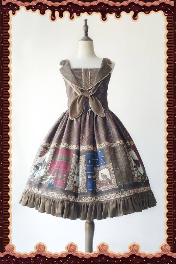 Magic Dictionary~ Lolita Printed JSK Dress - OUT