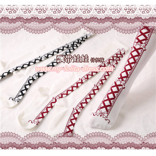 Sweet Ribbons Bows Above Knee Lolita Socks