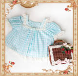Pure Cotton Gingham Lolita Blouse -out