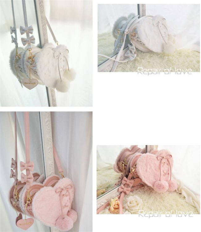 Repair of Love/Star~ Sweet Lolita Fur Hand Bag/Cross-body Bag