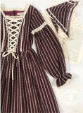 Jennifer~ Vintage Stripe Winter Lolita OP Long Version -OUT