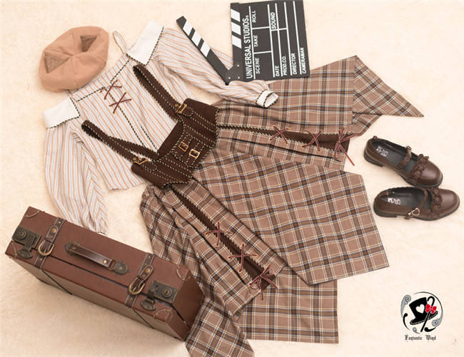 Junior Mechanic~ Classic Steam punk Lolita Blouse+Corset+Skirt Set -OUT