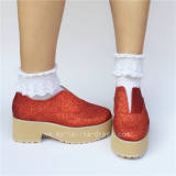 Sweet Glitter Red Lolita Shoes O