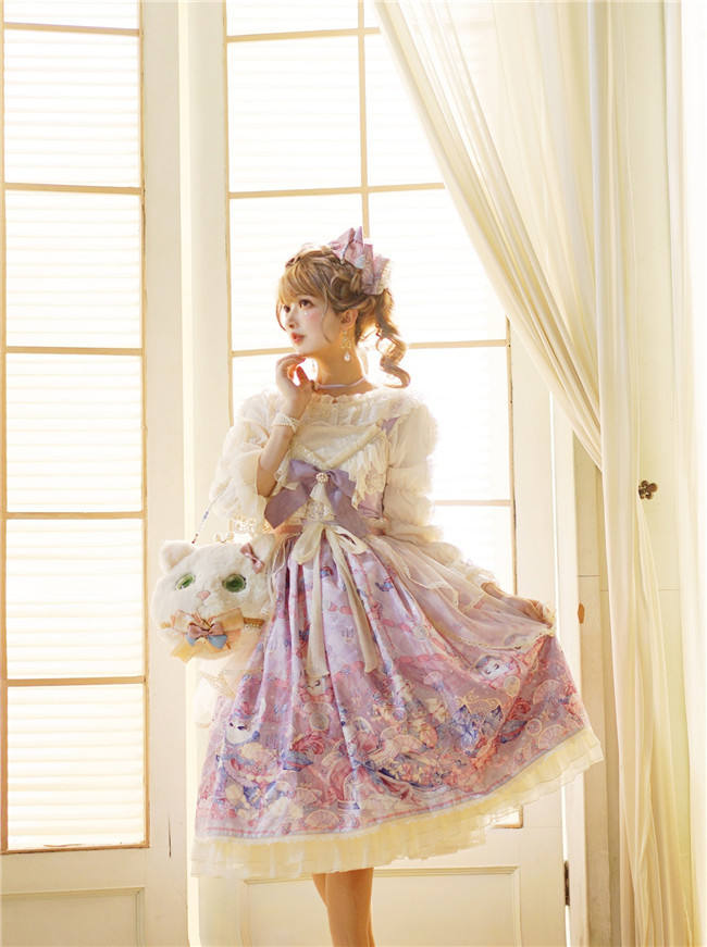 Miss Point ~ Elizabeth Meow ~ Daily Wear Lolita OP/JSK -Custom-tailor Available