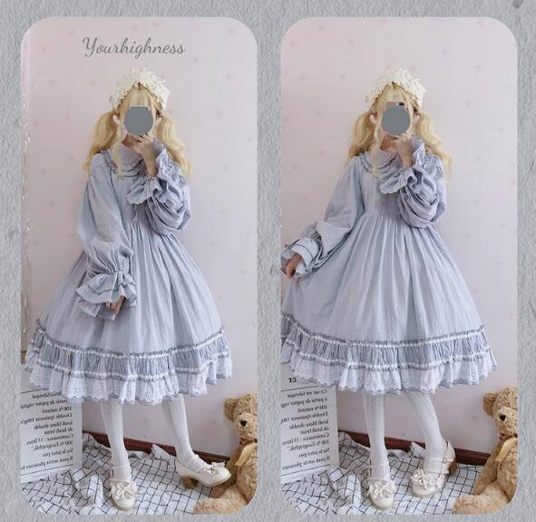 Vintage Unicolor Lolita OP + Surface Dress - Pre-order Closed