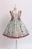 Alice Girl ~Polka Dotts Strawberry~ Sweet Lolita Jumper -Ready Made