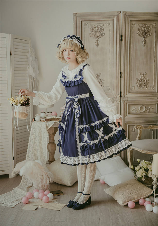 Little Dipper Cream Crispy~ Classic Lolita JSK Dress -Ready Made
