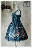 Infanta ~Love*Canary~ Dark Green Open Front Version Lolita Jumper Dress - OUT