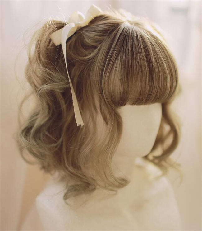 Little Poppy~ Sweet Lolita Short Curls Wig 30cm -In Stock