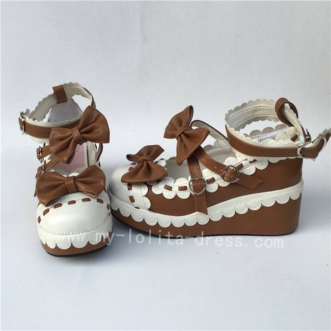 Sweet Red Whtie Lolita High Platform