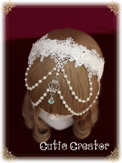 Sweet Dreamer Lace Beads Headbow and Veil Sets