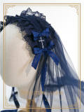 Cutie Creator Lace Bow Cross Lolita Veil - In Stock