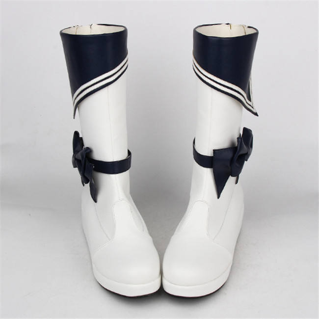 Angelic Imprint- Classic Sailor Style Lolita High Cylinder Boots with Removable Bow