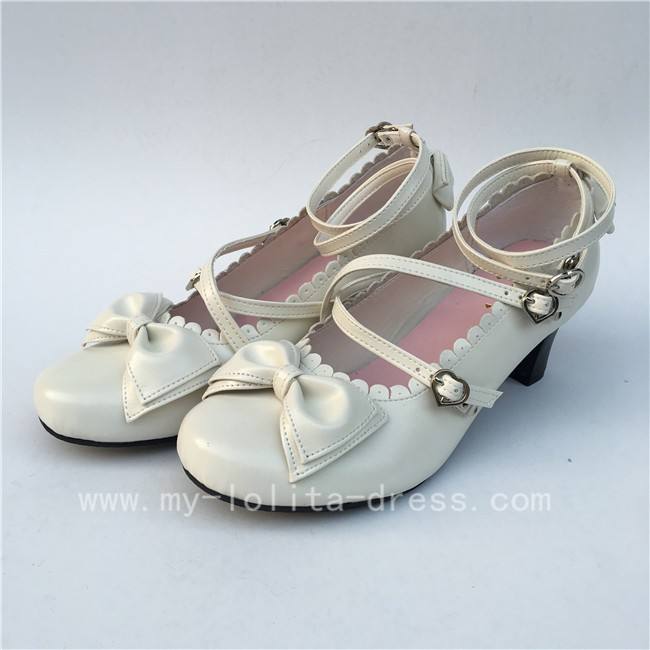 Classic Tea Party Shoes Purple Bow Lolita