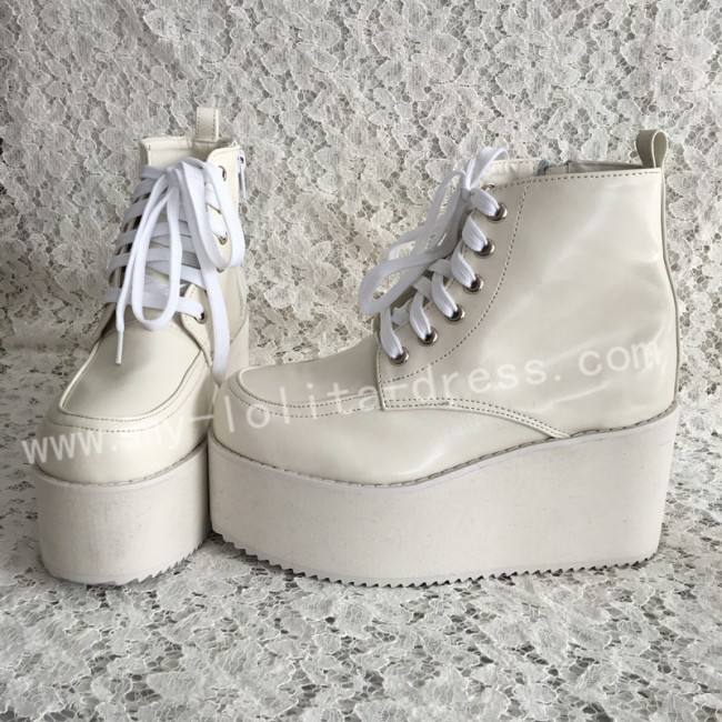 Sweet Matte White Lolita High Platform