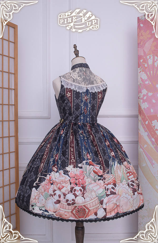 Panda ~Classic Qi Lolita JSK Dress Version I -Ready Made