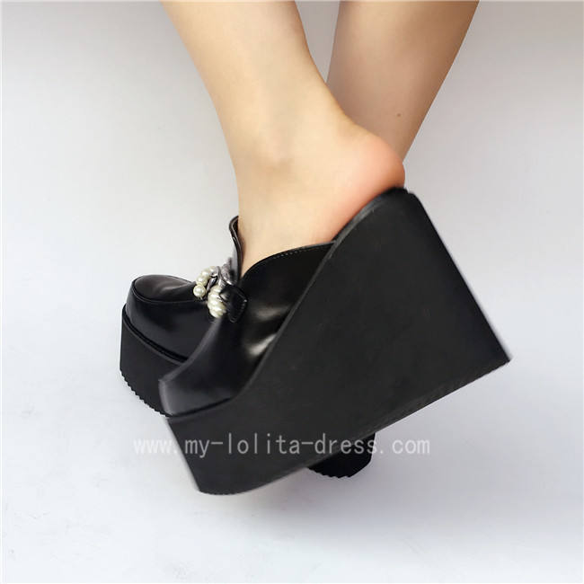 Sweet Matte Black Lolita High Platform