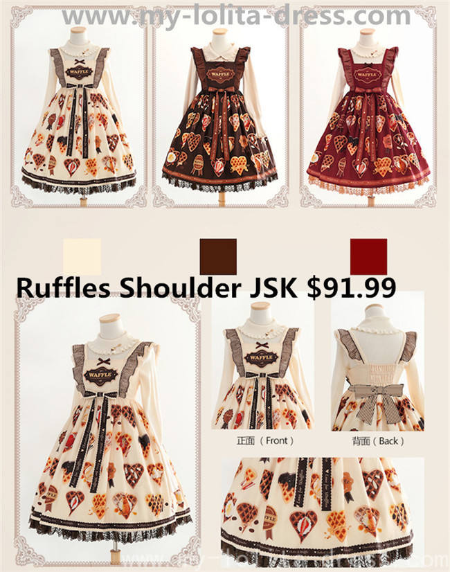 Love for Waffles ~ Sweet Lolita Jumper -2 Versions Ready Made