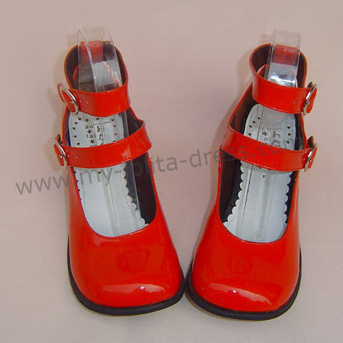 High Platform Black Double Straps Lolita Shoes