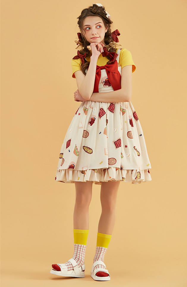 Remember To Eat Breakfast~ Sweet Lolita Jumper 2 Versions -Pre-order  Closed