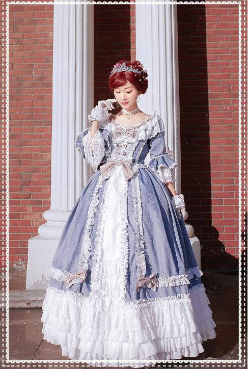 Moira~ Lolita Short Sleeves OP Dress -Sax Size XL In Stock