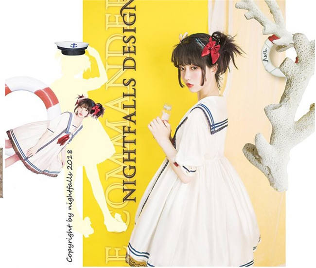 Little Commander~ Sailor Style Lolita OP Dress -Pre-order Closed