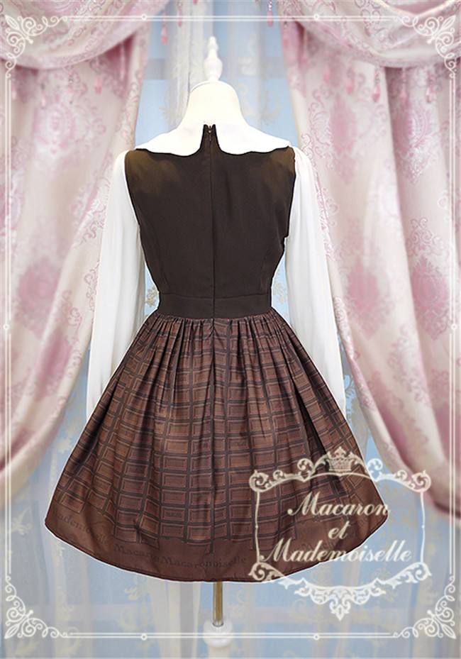 Chess Story -Macaron et Mademoiselle-Lolita Long Sleeves OP Dress