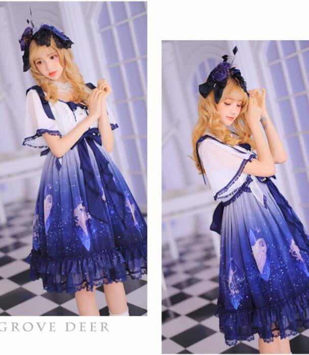 Grove Deer ~Stardust~ Lolita JSK + Capelet Set -Pre-order Closed