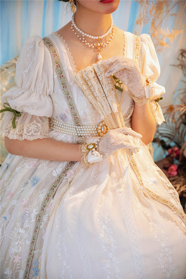 Miss Point ~ Salley Garden Empire Embroidery Lolita OP SP - Custom Tailor