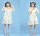 Lemon Cat~ Sweet Lolita Short Sleeves OP -out