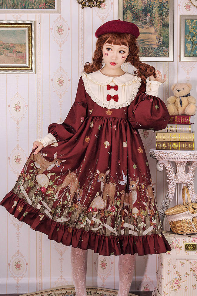 Cheese Cocoa Sweet Lolita Long Sleeves OP