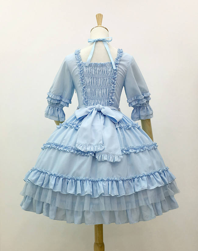 Little Dipper Tasya~ Chiffon Lolita Med-length OP Dress -Ready Made