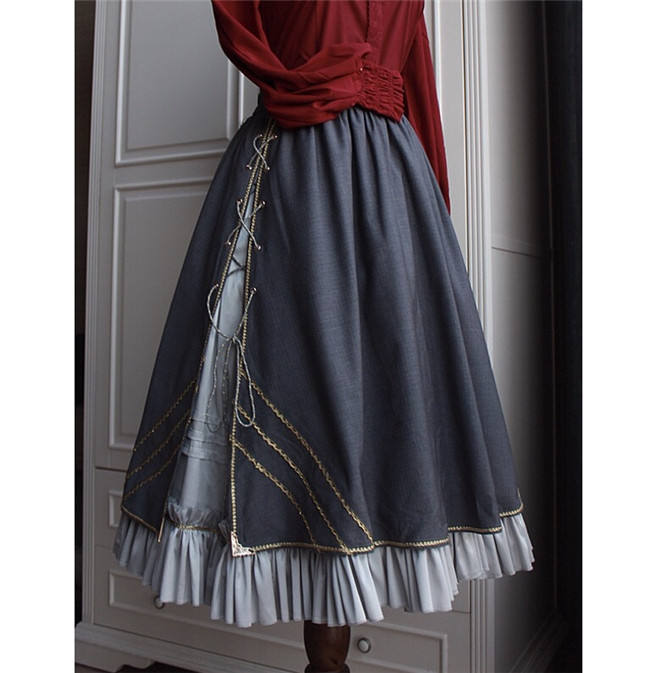MISS 1860~ Vintage Lolita Cape+Skirt+Corset+Blouse -out