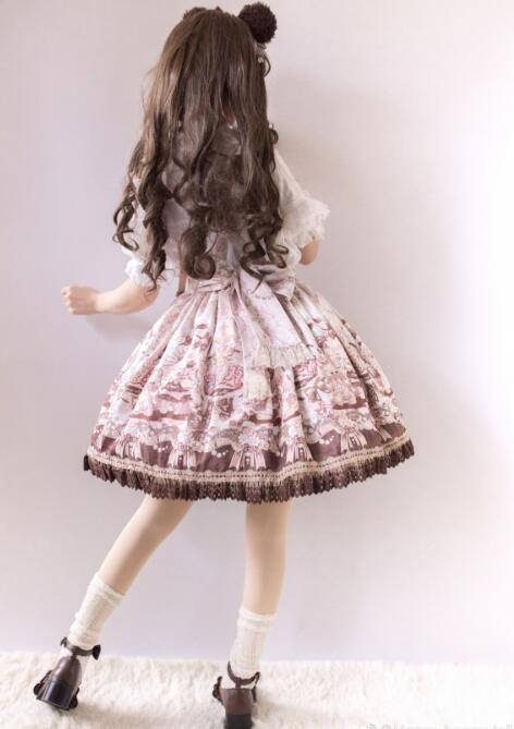Doll and Bear Dance Series~Sweet Lolita Jumper/Skirt -Ready Made