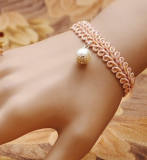 Sweet Lace Kawaii Pink Bracelet-out