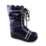Beautiful Navy Blue& White Boots - 2 Versions