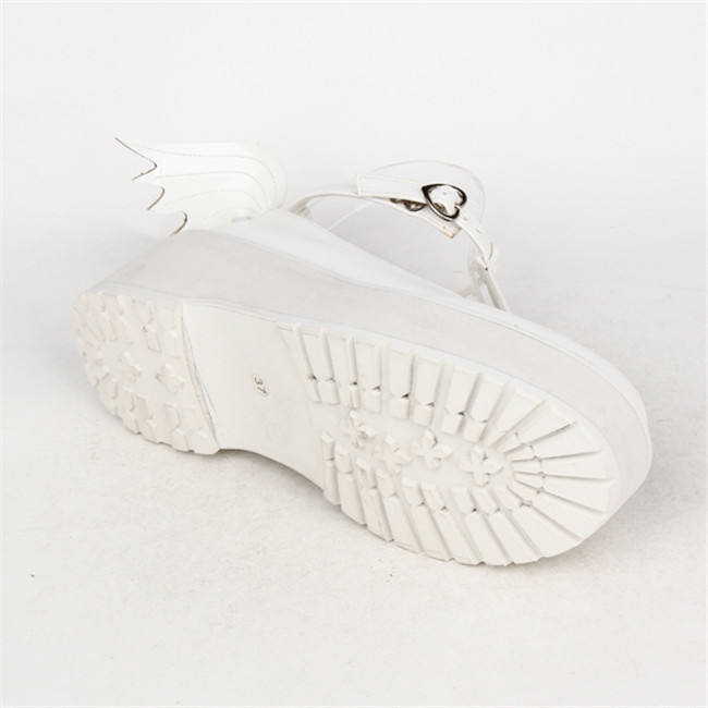 Angelic Imprint- Sweet T-shaped Straps Lolita High Platform Shoes with Detachable Angel Wings