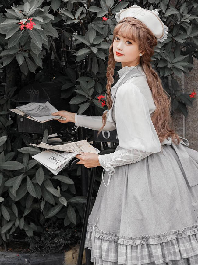 Doris Night ~College Style Lolita Vest JSK / Cape - Ready made
