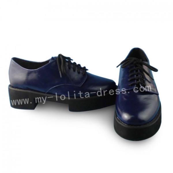 Gothic Dark Blue Lolita Heels Shoes O