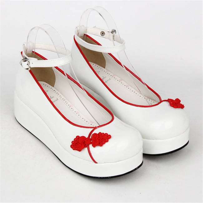 Angelic Imprint- Elegant Bow Embroidery Qi Lolita High Platform Shoes