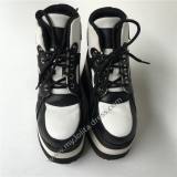 High Platform Black with White Lolita Boots