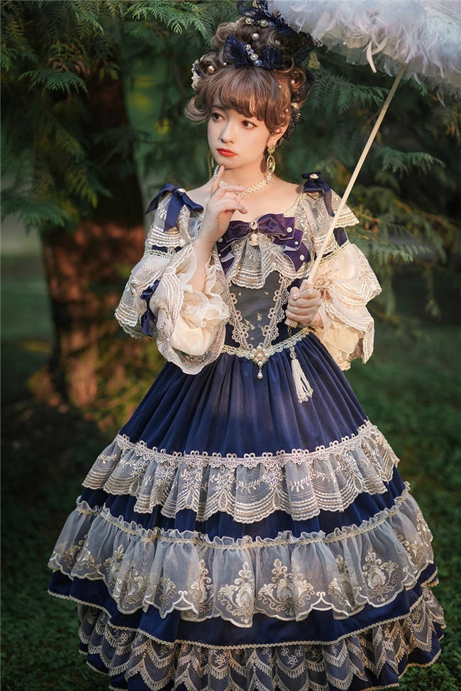 Miss Point ~Masked Ball Luxury Details Lolita OP Fullset