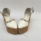 Elegant Glossy White Lolita Shoes