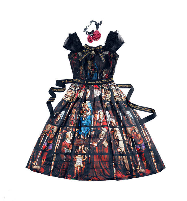 Surfacespell ~Rosary In the illusional Library~ Stained Glass Lolita JSK