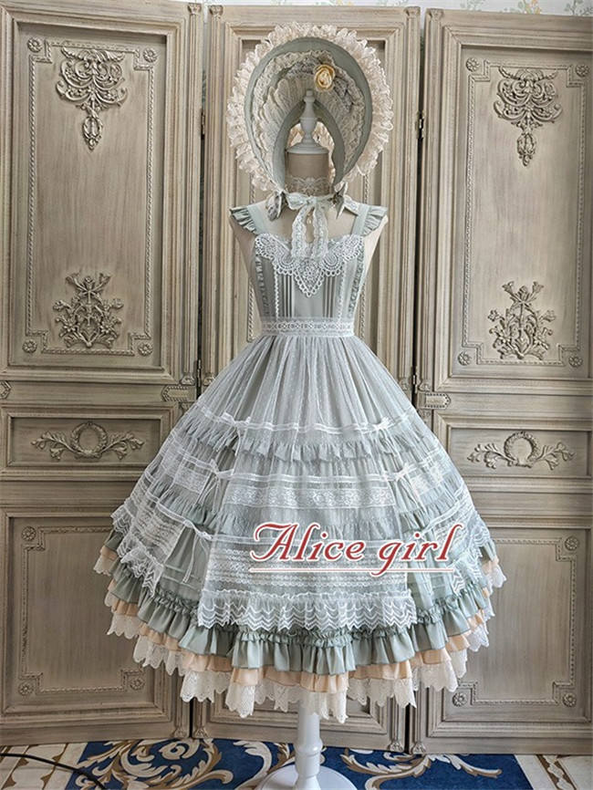 Alice Girl ~When Camellia Blossoms Lolita JSK + Overskirt -Pre-order